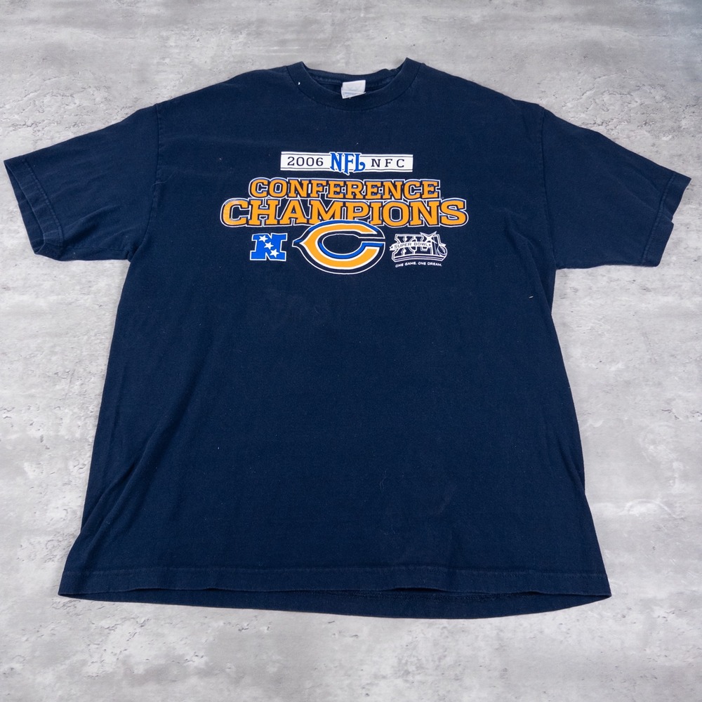 y2k aaa chicago bears nfc champions t-shirt mens xl